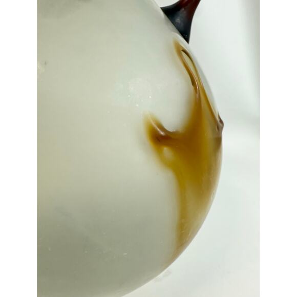Vintage Mid Century Hand-Blown Dorbin Art Glass Vase Frosted White 1970’s - Picture 11 of 12